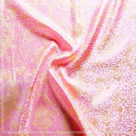 pink metallic jacquard fabric|metallic brocade fabric.